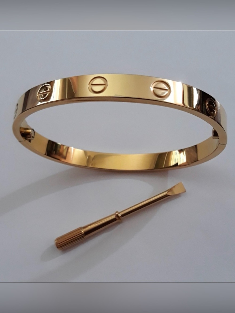 Generic Gold Screw Cuff Bangle Bracelet with Screwdriver